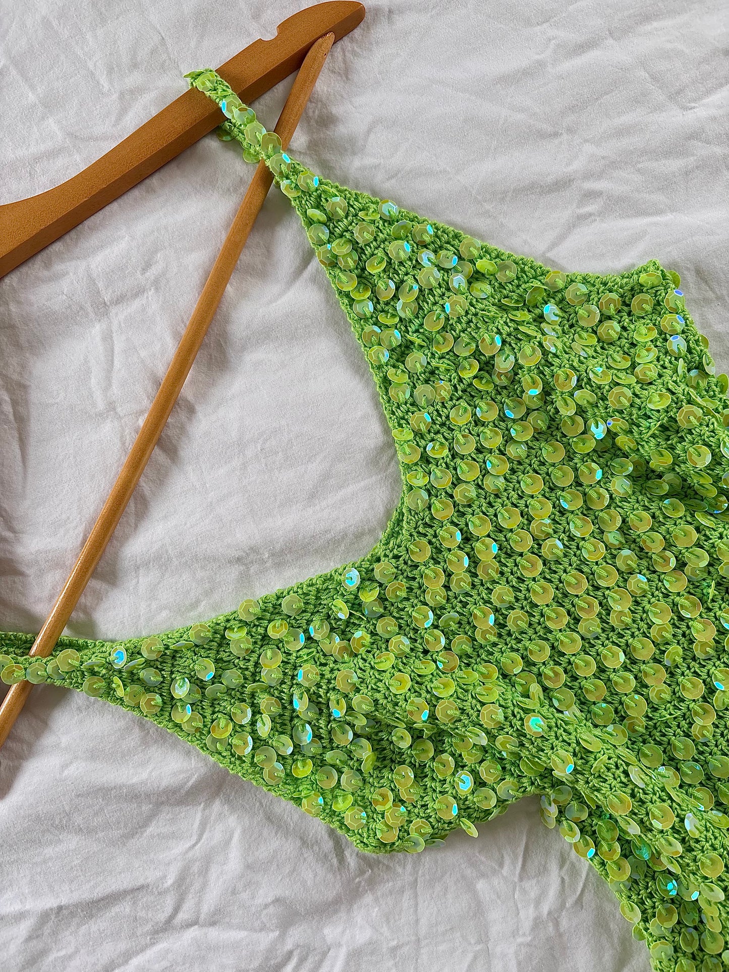 Top à sequin vert