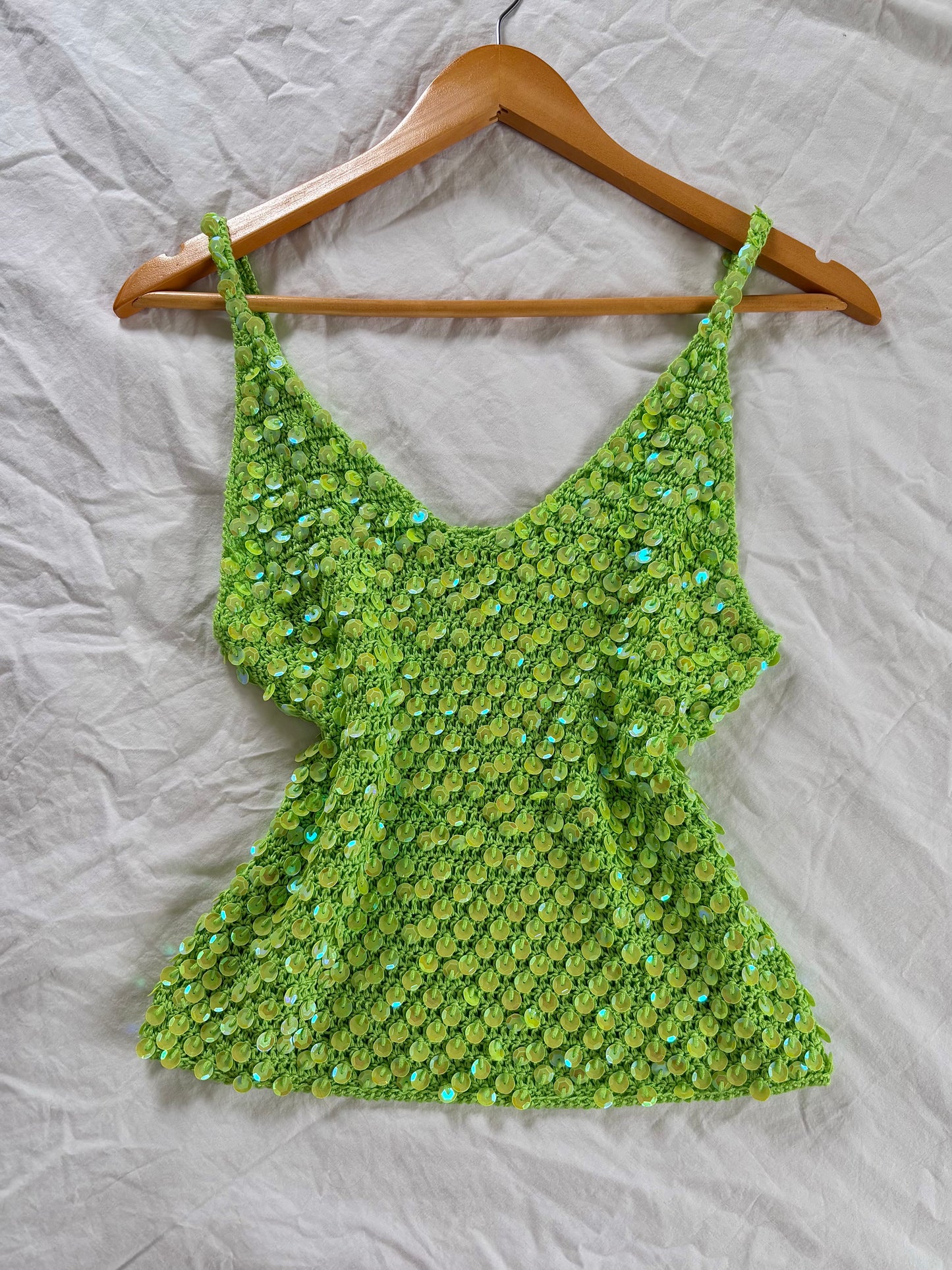 Top à sequin vert