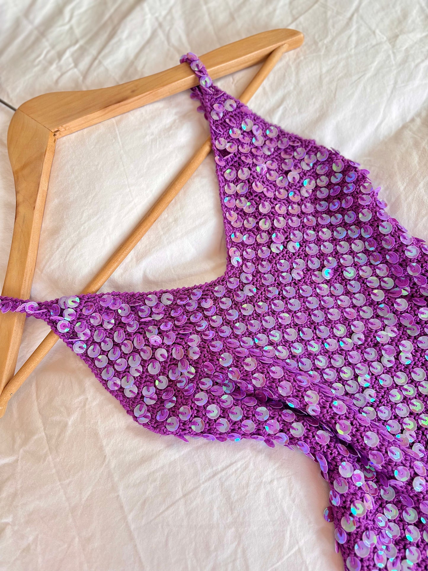 Top à sequin violet