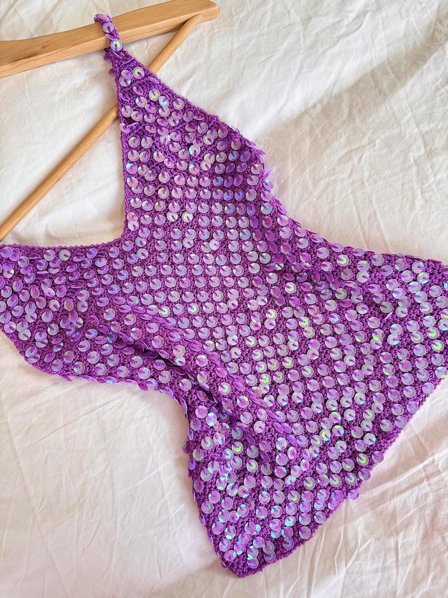 Top à sequin violet